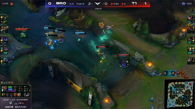 LOL-LCK：Faker沙皇禁军之墙潇洒回推，T1 2-0横扫BRO收获第二胜