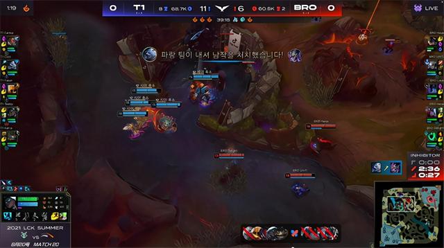 LOL-LCK：Faker沙皇禁军之墙潇洒回推，T1 2-0横扫BRO收获第二胜