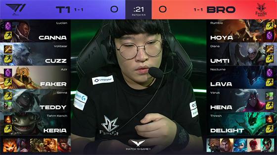 LOL-LCK：Faker沙皇禁军之墙潇洒回推，T1 2-0横扫BRO收获第二胜