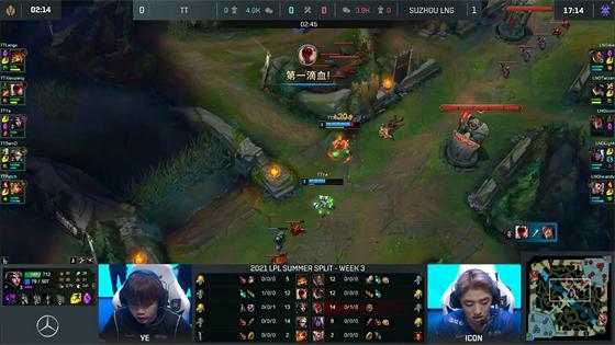 LOL-LPL：三路高地被破一波翻盘，LNG 2-1击败TT豪取六连胜