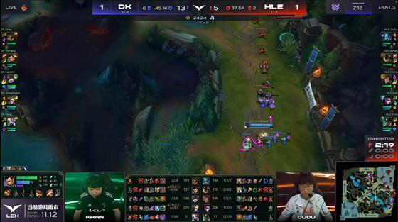 LOL-LCK：BeryL卢登悠米精准消耗狙杀薇恩，DK让一追二战胜HLE