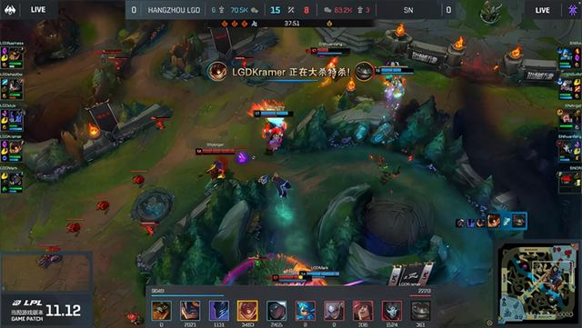LOL-LPL：“兮猛惊我”xiye塞拉斯单杀Bin梦魇！LGD 2：1击败SN