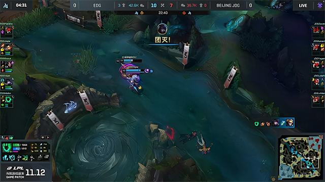 LOL-LPL：圣枪哥瑟提拉四人控制无解，EDG 2:0击败JDG豪取6连胜