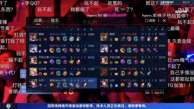 王者荣耀Hero两连冠，巅峰对决阵容完全相同，局中暂停TTG被质疑