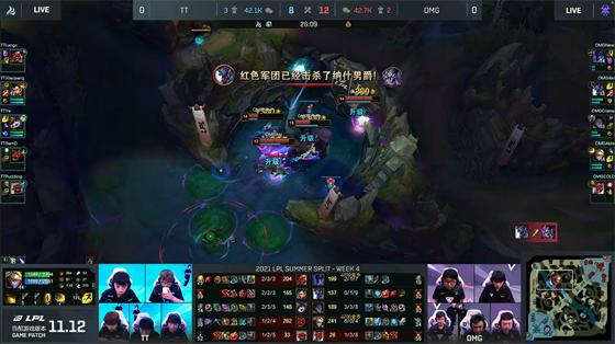 LOL-LPL：Able伊泽瑞尔龙坑战神完美收割，OMG 2-0战胜TT
