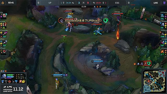 LOL-LPL：Viper三杀卡莉丝塔输出爆炸，EDG 2:0横扫UP拿到七连胜