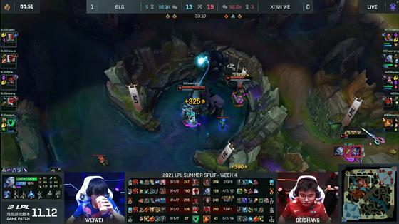 LOL-LPL：Shanks塞拉斯临危受命盘活中野，WE让一追二2-1战胜BLG