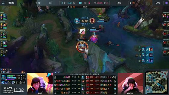 LOL-LPL：Bin格温天神下凡瞬斩四杀，SN让一追二2-1战胜RNG