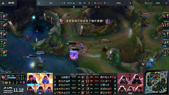 LOL-LPL：Bin格温天神下凡瞬斩四杀，SN让一追二2-1战胜RNG