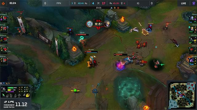LOL-LPL：Wink德莱文8分钟吸蓝刀伤害爆炸，iG状态回暖2-0横扫FPX