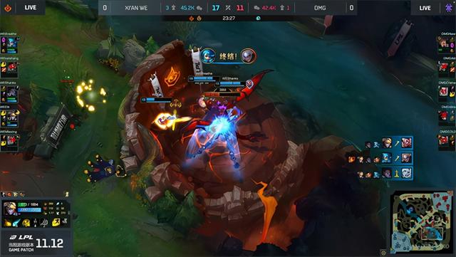 LOL-LPL：呼吸哥致命失误葬送优势，OMG冲阵无解让一追二击败WE