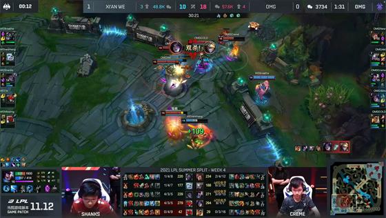 LOL-LPL：呼吸哥致命失误葬送优势，OMG冲阵无解让一追二击败WE