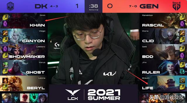 LOL：许秀妖姬个人秀终结GEN七连胜，管泽元：这个乐芙兰太狠了