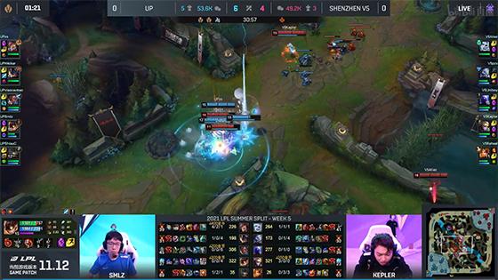LOL-LPL：Smlz火男LPL赛区AD位首秀立奇功，UP 2:0送给V5八连败