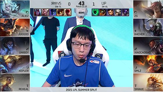 LOL-LPL：Smlz火男LPL赛区AD位首秀立奇功，UP 2:0送给V5八连败