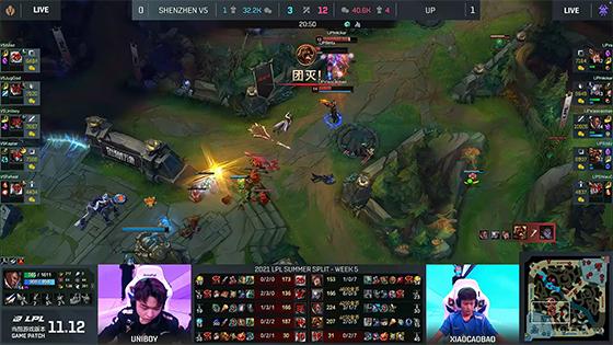 LOL-LPL：Smlz火男LPL赛区AD位首秀立奇功，UP 2:0送给V5八连败