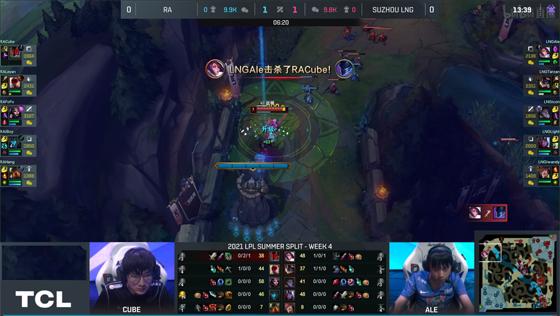 LOL-LPL：FoFo超神阿卡丽主宰团战，RA 2-0打破LNG不败金身