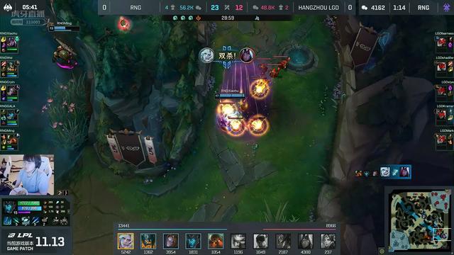 RNG新版本首秀：小虎佛耶戈力挽狂澜！Letme直呼好猛