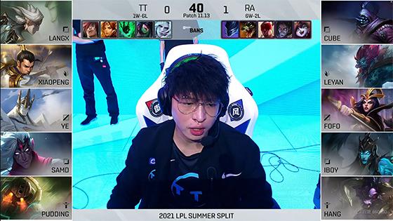LOL-LPL：Leyan巨魔开局单杀赵信直接起飞，RA干净利落2-0击败TT