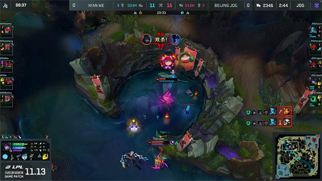 LOL-LPL：Yagao佐伊精准飞星秒杀厄斐琉斯，JDG决策压制2-0战胜WE