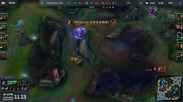 LOL-LPL：超神杰斯伤害爆表主宰团战！FPX双替补阵容2-0击败LGD