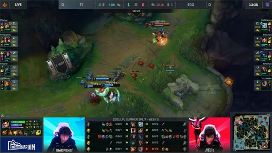 LOL-LPL：Scout佛耶戈痛贯天灵连跳收割，EDG两局横扫2-0轻取TT