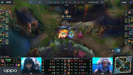 LOL-LPL：Smlz厄斐琉斯稳如泰山输出爆炸，UP爆冷2-1掀翻LNG
