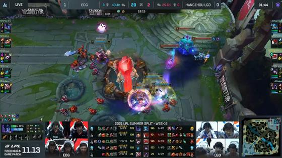 LOL-LPL：Scout盲僧七进七出三杀收割，EDG无情推进2-0横扫LGD