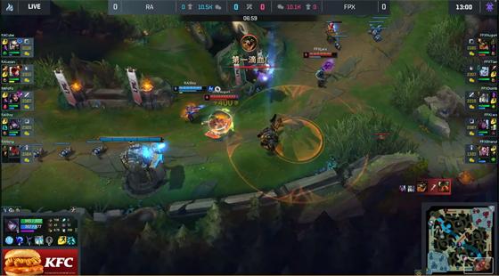 LOL-LPL：RA上野“一死一送”痛失好局，FPX冲阵无解2：1团战制胜