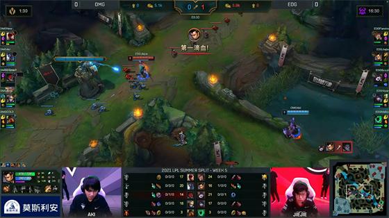 LOL-LPL：Jiejie两局完美节奏带动全场，EDG连下两城2-0轻取OMG