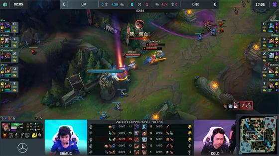 LOL-LPL：Able厄斐琉斯疯狂输出拿下四杀，OMG连下两局2-0击败UP