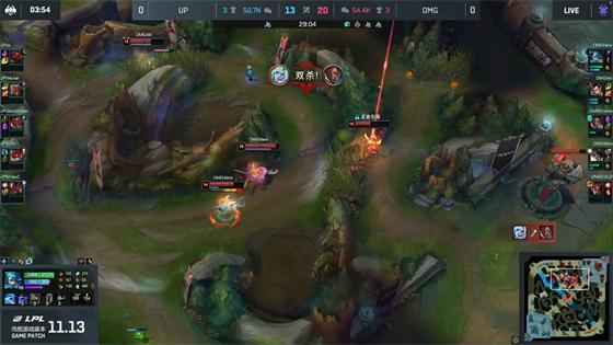 LOL-LPL：Able厄斐琉斯疯狂输出拿下四杀，OMG连下两局2-0击败UP