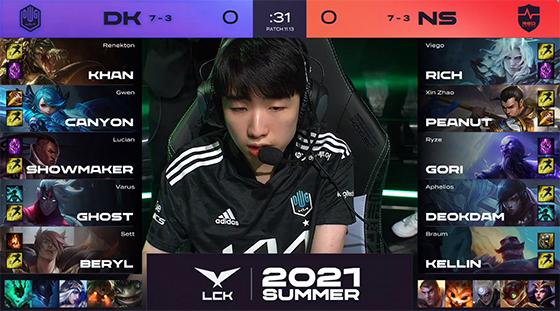 LOL-LCK：Gori“雷电法王”瑞兹逆境四杀，NS 2:1终结DK三连胜