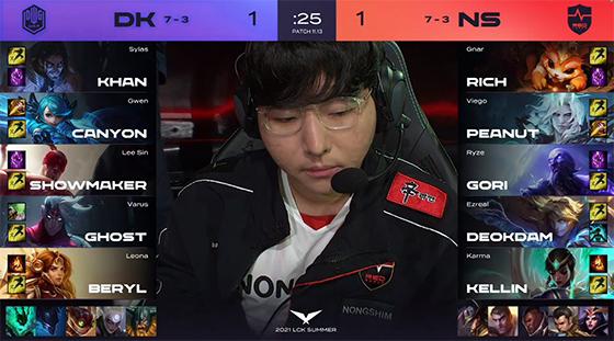 LOL-LCK：Gori“雷电法王”瑞兹逆境四杀，NS 2:1终结DK三连胜