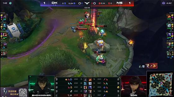 LOL-LCK：Gori“雷电法王”瑞兹逆境四杀，NS 2:1终结DK三连胜
