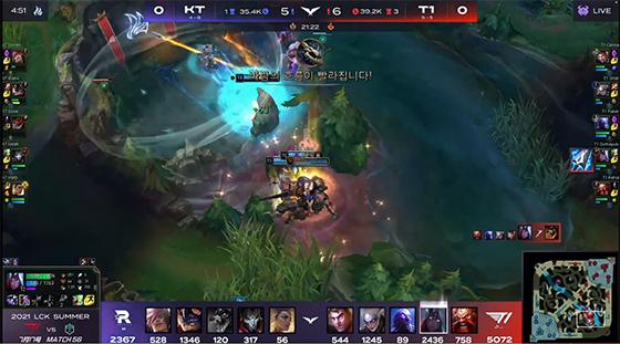 LOL-LCK：T1新人打野Oner不死皎月ER三人定乾坤，2-0横扫KT