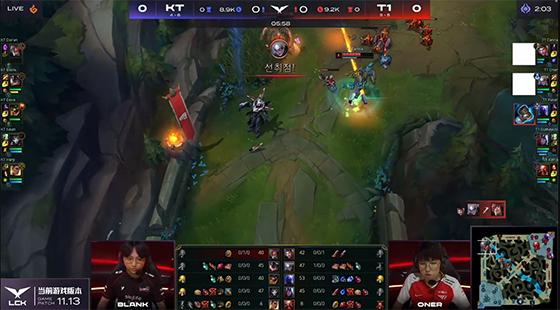 LOL-LCK：T1新人打野Oner不死皎月ER三人定乾坤，2-0横扫KT