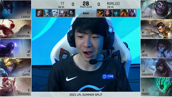 LOL-LPL：Xiye塞拉斯操作拉满主宰团战，LGD团战压制2-0轻取TT