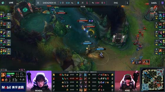 LOL-LPL：Yuekai妖姬魔影迷踪瞬秒卡莎，RNG两局横扫2-0击败V5