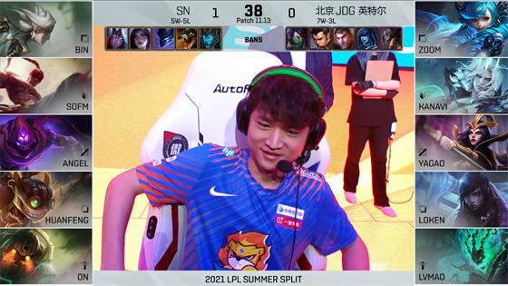 LOL-LPL：SofM超神盲僧个人秀抓崩三路，SN血腥团战2-0横扫JDG