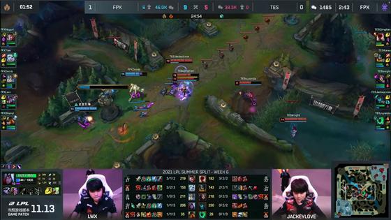 LOL-LPL：Tian佛耶戈开局越塔单杀妖姬，FPX节奏起飞2-0战胜TES