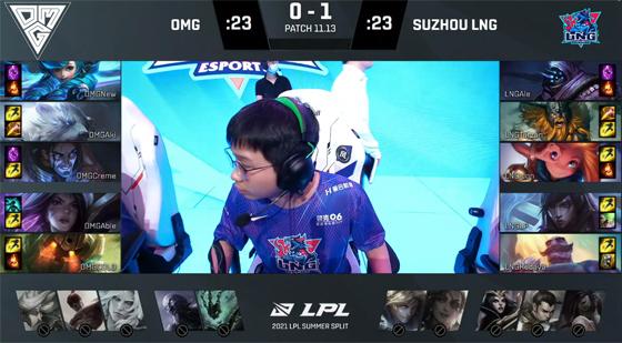 LOL-LPL：峡谷先锋五连撞摧毁门牙塔，Tarzan狗熊助力LNG 2-1 OMG