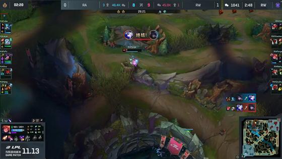 LOL-LPL：Forge阿卡丽秀翻团战豪取四杀，RW鏖战三局2-1战胜RA