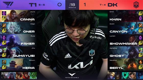 LOL-LCK：Gumayusi厄斐琉斯强势打穿三路，T1让一追二击败DK
