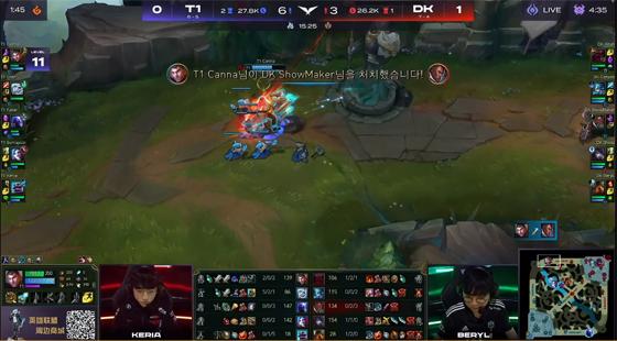 LOL-LCK：Gumayusi厄斐琉斯强势打穿三路，T1让一追二击败DK