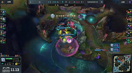 LOL-LPL：TheShy格温单杀青钢影压制力无解，iG 2-0轻取V5