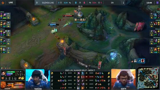 LOL-LPL：四Poke阵容巧解强开体系，SN极致运营2-1战胜LNG