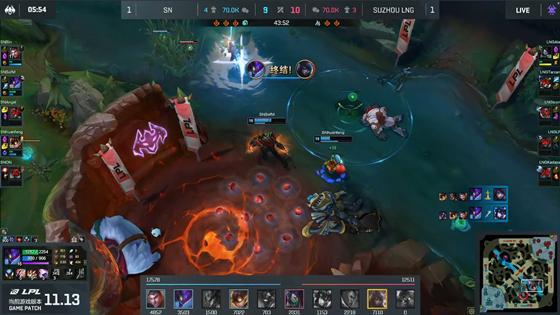 LOL-LPL：四Poke阵容巧解强开体系，SN极致运营2-1战胜LNG