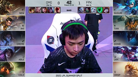 LOL-LPL：Lwx不死薇恩再现S9冠军风采，FPX摧枯拉朽2-0横扫OMG