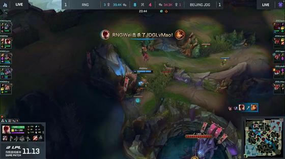 LOL-LPL：Xiaohu蒙多上路通关，RNG 2-1力克JDG收获六连胜